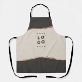 Tablier Or noir moderne élégant unique votre logo (Recto)