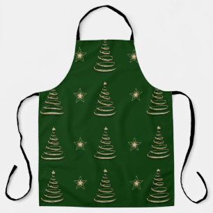 Tablier or vert de noël