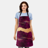 Tablier Or violet de Bourgogne agneau rose or (Porté)