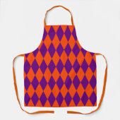 Tablier Orange and Purple Harlequin Checkered Design  (Recto)