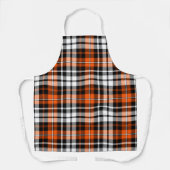 Tablier Orange Black White Plaid Tartan Pattern Design  (Recto)