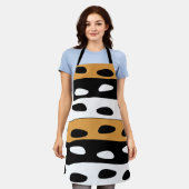 Tablier Orange Black White Stripes (Porté)