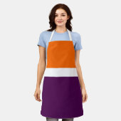 Tablier Orange blanc violet couleur pâle Conception des bl (Porté)
