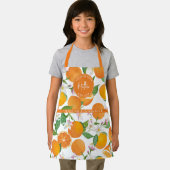 Tablier Orange Citrus Motif Aquarelle Chef Enfants Nom (Insitu)