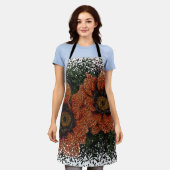 Tablier Orange Daisy Balls Apron (Porté)
