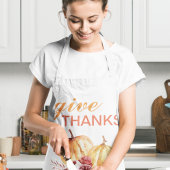 Tablier Orange et Rouge à la mode Merci et Citrouille