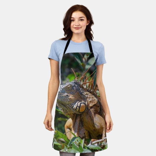 Tablier Orange Iguana, Belize Lizard (Porté)