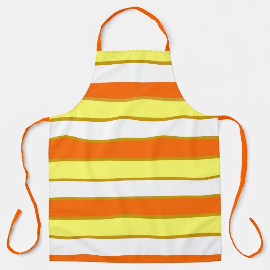 Tablier Orange, jaune et White Stripes (Recto)