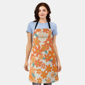Tablier Orange Monogrammé (Porté)