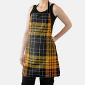 Tablier Orange Noir Automne Halloween Plaid (Insitu)