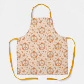 Tablier Orange Peace Floral (Recto)