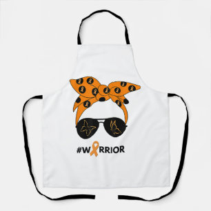 Tablier Orange Ruban Rein Cancer Guerrier Bandana Unbrea
