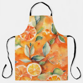Tablier Orange Slices Aquarelle Frais Citrus Design (Recto)