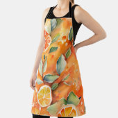 Tablier Orange Slices Aquarelle Frais Citrus Design (Insitu)
