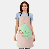 Tablier Orange vert pastel bohème ajouter nom lieu rustiqu (Porté)