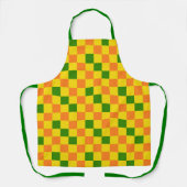 Tablier Orange Yellow Green Checkered Pattern Design  (Recto)