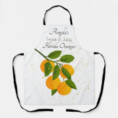 Tablier Oranges de Floride Agrumes Motifs (Recto)