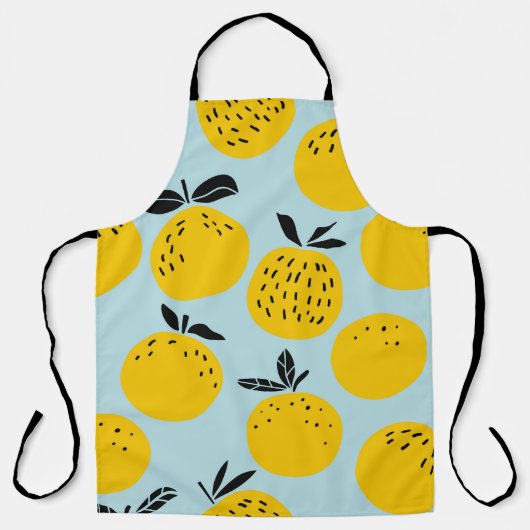 Tablier Oranges Été : Motif Vintage fruité (Recto)