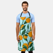 Tablier oranges sur branches de feuilles sans soudure moti (Porté)