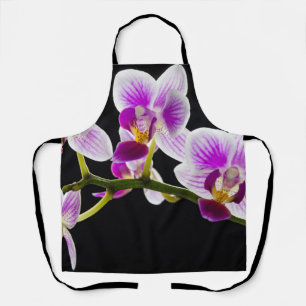Tablier Orchidée blanche et violette