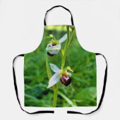Tablier Orchidée d'abeilles partout sur la tablette (Recto)