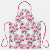 Tablier Orchidée Fleurale Rose Féminin (Recto)