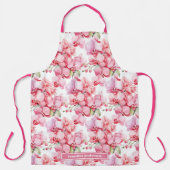 Tablier Orchidée Fleurale Rose Féminin (Recto)