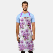 Tablier Orchidée Fleurie Violet Féminin (Porté)