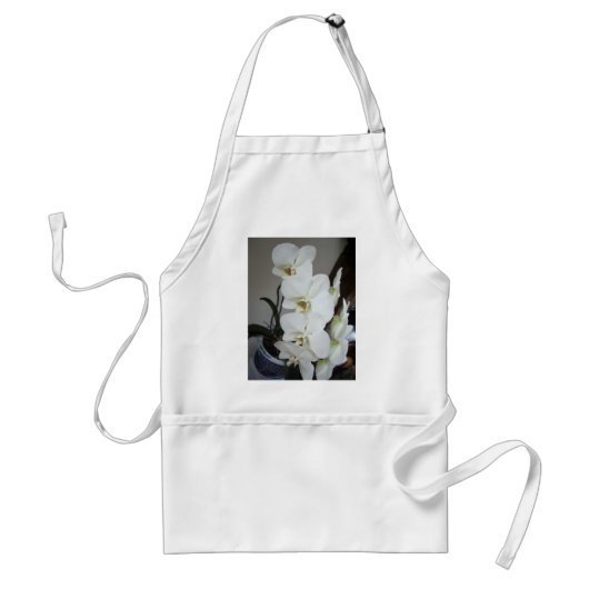 Tablier orchidées blanches (Devant)