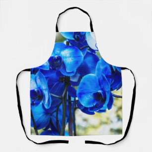 Tablier Orchidées bleues