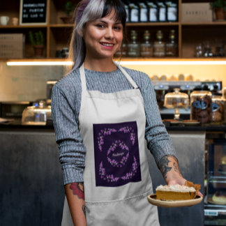 Tablier Orchidées pourpres personnalisées Dendrobium Motif