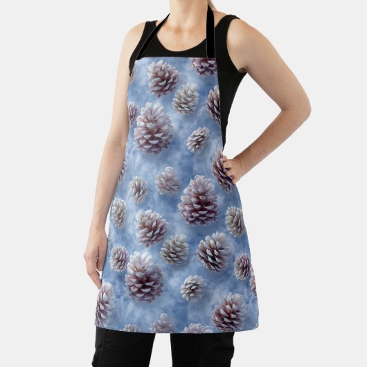 Tablier Oreiller à lancer Motif de Pinecones bleus congelé (Insitu)