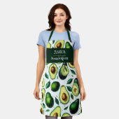 Tablier Origami Avocado Acrylique Motif personnalisé (Porté)