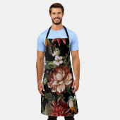 Tablier Ornat Vintages, Roses, Oiseaux. (Porté)