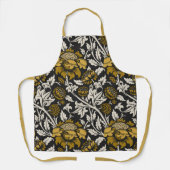 Tablier Ornate floral pattern with large gold flowers  (Recto)