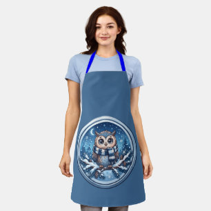 Tablier Ornement de hibou mignon d'hiver