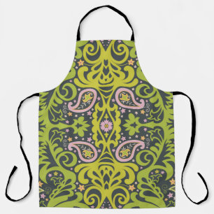 Tablier ornement de paisley orientale; flacon décoratif s