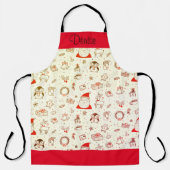 Tablier Ornements de Noël (Recto)