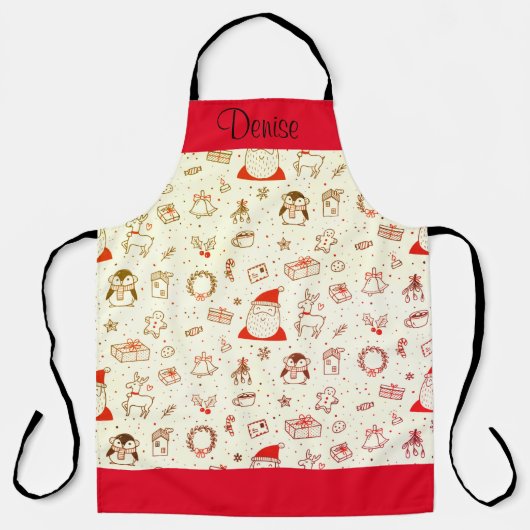 Tablier Ornements de Noël (Recto)