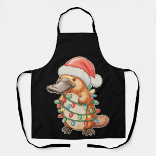 Tablier Ornithorynque Chapeau de Père Noël Lumières de Noë