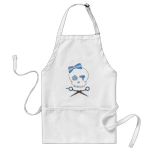 Tablier Os croisés accessoires de crâne et de ciseaux de