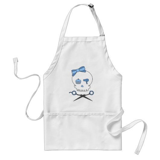 Tablier Os croisés accessoires de crâne et de ciseaux de (Devant)