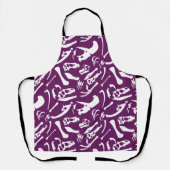 Tablier Os de dinosaures (violet) (Recto)