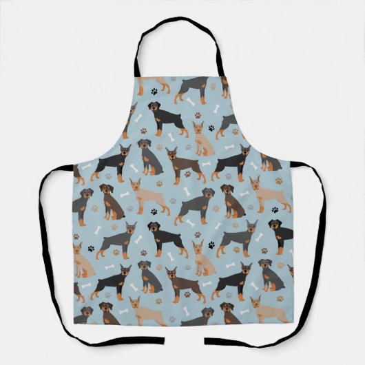 Tablier Os et pattes de Doberman Pinscher (Recto)