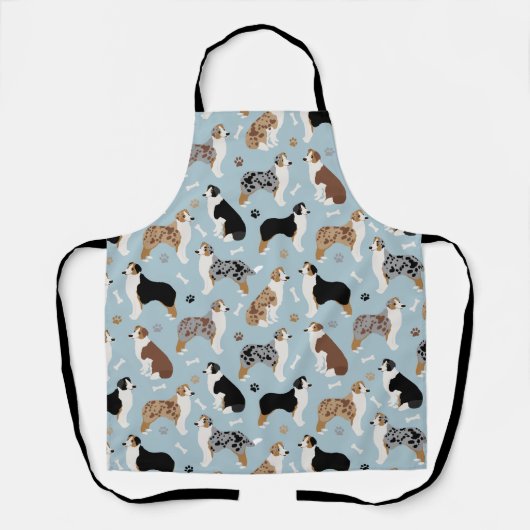 Tablier Os et pattes des bergers australiens (Recto)