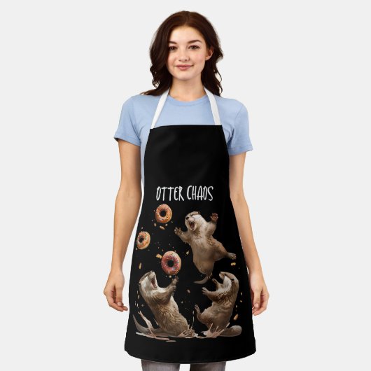 Tablier Otter Chaos Drôle Bagel Combattre Des Loutres De M (Porté)