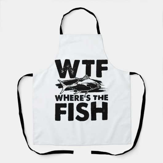Tablier Où est le poisson Wtf pêche (Recto)