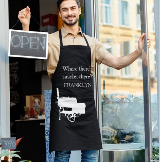 Tablier Où il y a Fumée Nom Monogram Grill Smoker