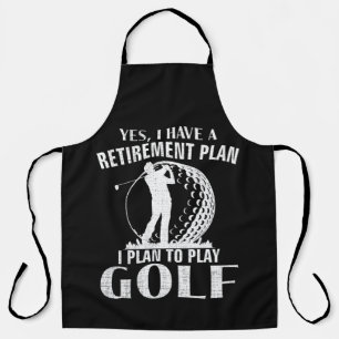 Tablier Oui j'ai un plan de retraite Golf drôle golfeur
