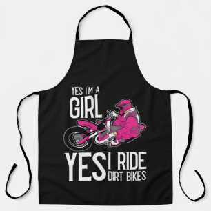 Tablier Oui je suis une fille oui je conduis un vélo tout
